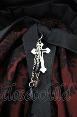 画像3: MARBLE / タイ付き姫袖ブラウス  ブラック×レッド O-26-10-31-021-GO-BL-OW-OS (3)