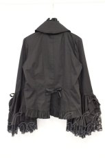 画像5: MARBLE / タイ付き姫袖ブラウス  ブラック×レッド O-26-10-31-021-GO-BL-OW-OS (5)