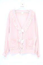 画像1: Secret Honey / レースフリルシアーカーディガン  ピンク O-26-10-31-023-CA-TO-IG-OS (1)