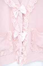 画像2: Secret Honey / レースフリルシアーカーディガン  ピンク O-26-10-31-023-CA-TO-IG-OS (2)