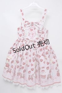 Angelic Pretty / Lyrical Bunny Parlorジャンパースカート  ピンク S-23-11-25-077-AP-OP-AS-ZS