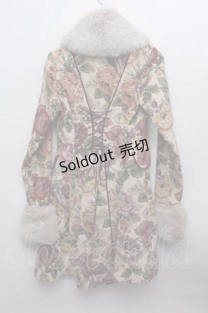 画像2: Victorian maiden / COAT ケープ付きゴブランコート  ベージュ S-23-12-13-093-CL-CO-AS-ZS (2)