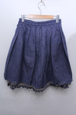 画像2: axes femme / ジャカードスカート  ブルー S-24-01-08-064-AX-SK-UT-ZI