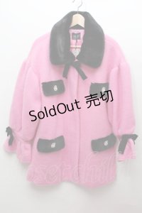 Swankiss / barbieコート  ピンク S-24-01-11-107-CA-CO-AS-ZT-C002