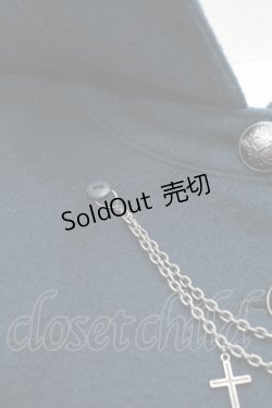 画像5: Moi-meme-Moitie / COATコウモリ衿十字架チェーンコート  ブルーグリーン S-24-01-23-055-MO-CO-AS-ZS