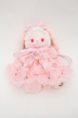 画像1: BABY,THE STARS SHINE BRIGHT / Mariee de Kumya    Le Jardin de Fraises うさくみゃちゃんポシェット  ピンク S-24-01-25-056-BA-JA-UT-ZS (1)