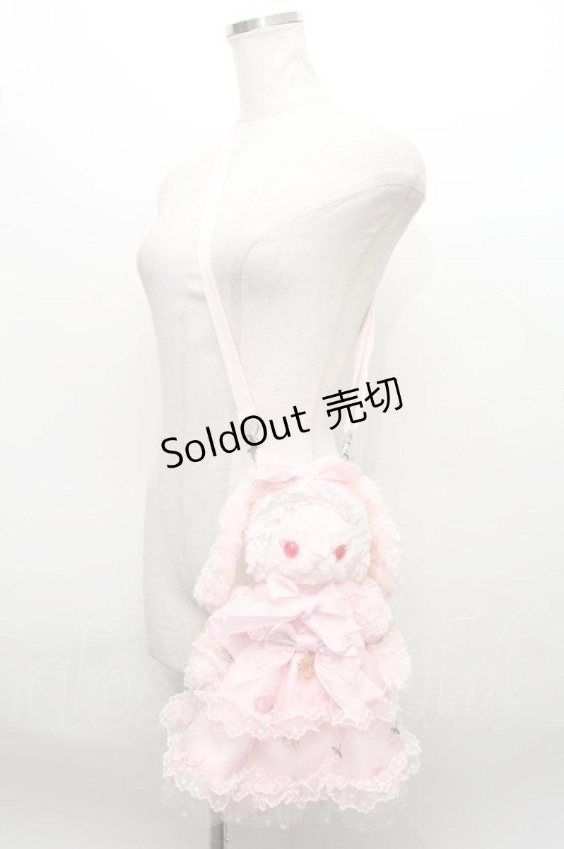 画像6: BABY,THE STARS SHINE BRIGHT / Mariee de Kumya    Le Jardin de Fraises うさくみゃちゃんポシェット  ピンク S-24-01-25-056-BA-JA-UT-ZS (6)