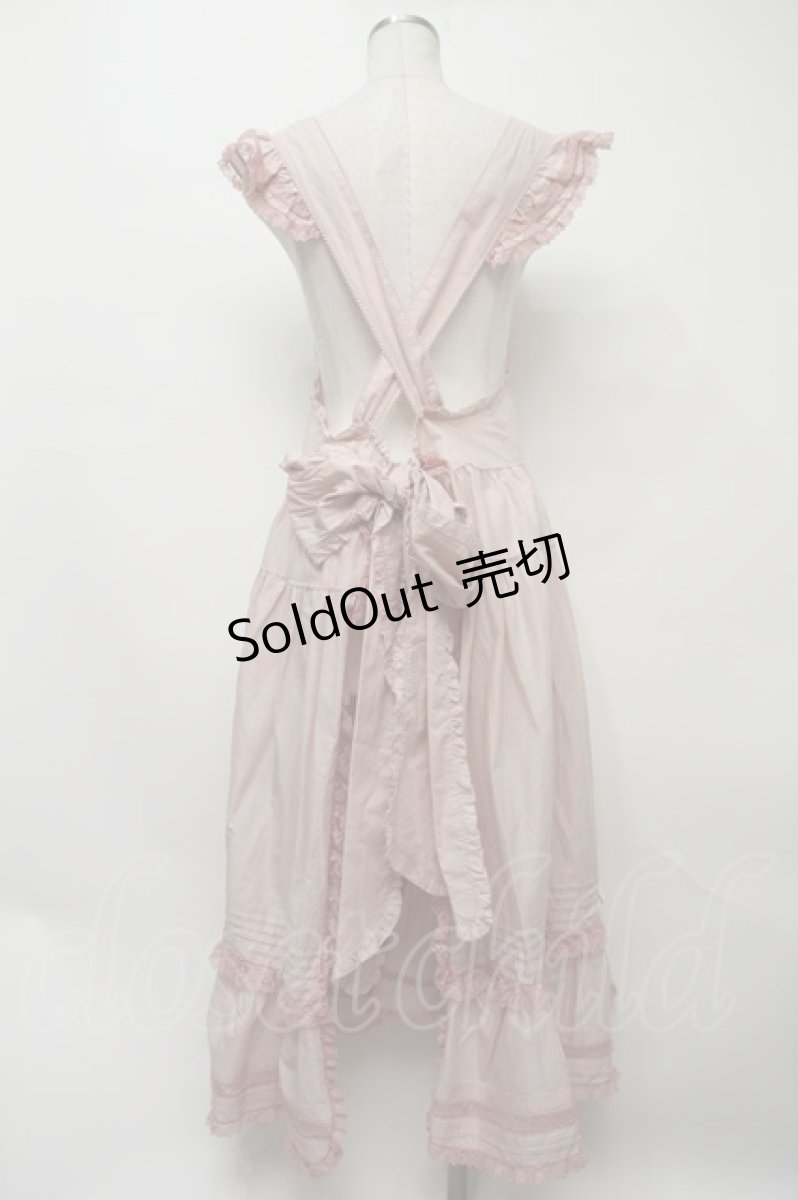 画像2: PINK HOUSE / ミニリボンエプロンノースリーブワンピース  ピンク S-24-02-05-023-LO-OP-UT-ZS (2)