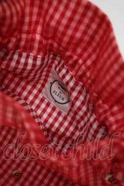画像3: Maison de FLEUR / いちご刺繍巾着  赤 S-24-02-05-055-LO-BG-UT-ZS