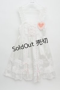 BABY,THE STARS SHINE BRIGHT / ベビードールジャンパースカート＆うさくみゃヘッドドレスセット  白ｘピンク S-24-02-14-048-BA-OP-AS-ZS