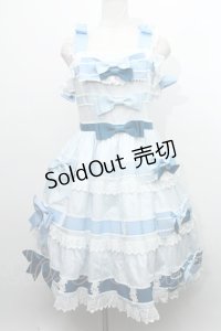 BABY,THE STARS SHINE BRIGHT / Le Ruban Ombre Roseジャンパースカート  サックス S-24-02-26-029-BA-OP-AS-OS