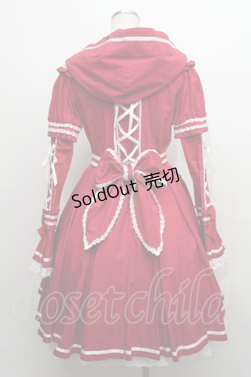 画像2: BABY,THE STARS SHINE BRIGHT / COAT赤ずきんコートワンピース  エンジ S-24-02-29-010-BA-CO-AS-ZS (2)