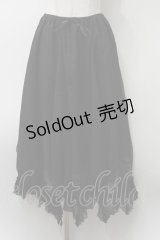 h.NAOTO /ボリュームレイヤードスカート  黒 S-24-03-09-074-HN-SK-AS-ZS