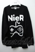 NieR Clothing / プリントTシャツ  黒 S-24-03-14-059-PU-TO-UT-ZY