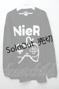 NieR Clothing / プリントTシャツ  黒 S-24-03-14-059-PU-TO-UT-ZY
