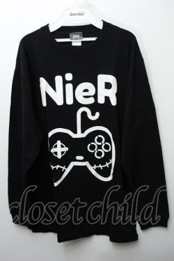 画像1: NieR Clothing / プリントTシャツ  黒 S-24-03-14-059-PU-TO-UT-ZY