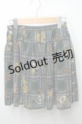 【SALE】EXCENTRIQUE /Highland checkスカート  グリーン S-24-03-17-085-EL-SK-AS-ZT067