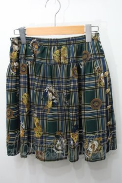 画像1: EXCENTRIQUE /Highland checkスカート  グリーン S-24-03-17-085-EL-SK-AS-ZT067