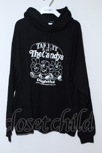 Candy Stripper / プリントパーカー  黒 S-24-03-29-110-PU-TO-AS-ZT331
