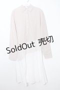 axes femme / ストライプ×レース切替シャツワンピース  赤ｘ白 S-24-04-01-086-AX-OP-SZ-ZI
