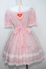 画像2: BABY,THE STARS SHINE BRIGHT /Berry Stripe Cafeワンピース  ピンク S-24-04-03-090-BA-OP-AS-ZS (2)