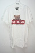 Honey Cinnamon / TOPベアプリントTシャツ  オフ S-24-04-20-047-LO-TO-UT-ZS