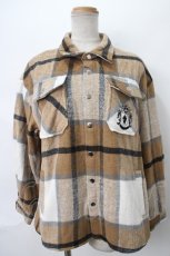 画像1: 【SALE】NieR / チェックジャケット  ベージュ S-24-04-29-090-EL-JA-AS-ZT107 (1)