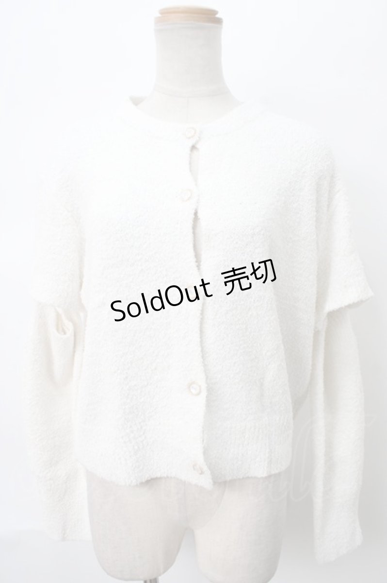 画像1: 【SALE】NieR CLOTHING / Vネックニットカーディガン  オフ S-24-04-29-017-PU-TO-0-ZT098 (1)