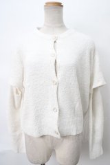 NieR Clothing / Vネックニットカーディガン  オフ S-24-04-29-017-PU-TO-0-ZT098