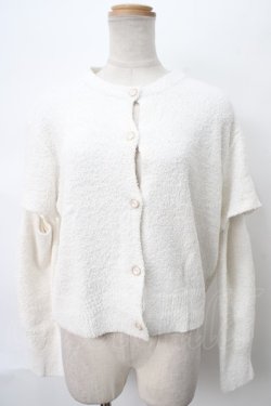 画像1: NieR Clothing / Vネックニットカーディガン  オフ S-24-04-29-017-PU-TO-0-ZT098