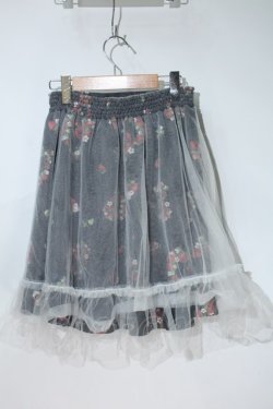 画像2: Secret Honey / ストロベリーチュールスカート  黒ｘ白 S-24-05-09-074-CA-SK-AS-ZT225