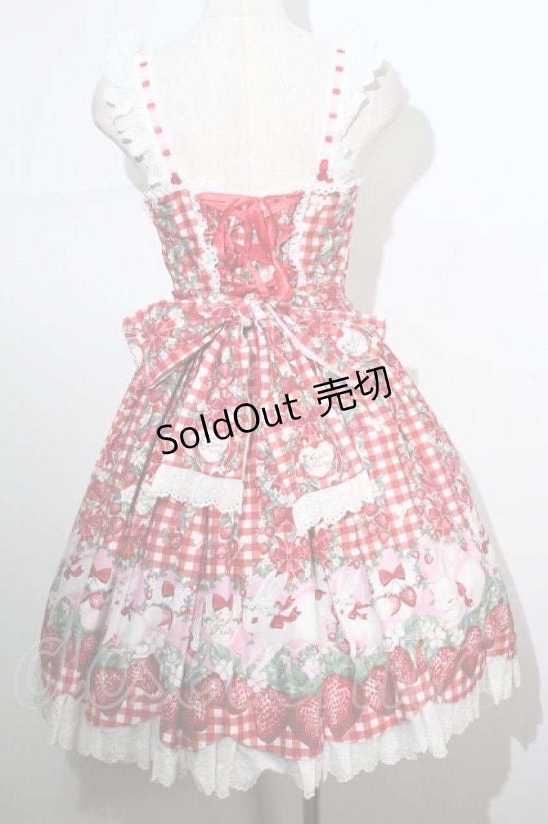画像2: Angelic Pretty / Ribbon Berry Bunnyジャンパースカート  赤 S-24-05-09-013-AP-OP-AS-ZS (2)