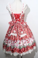 画像2: Angelic Pretty / Ribbon Berry Bunnyジャンパースカート  赤 S-24-05-09-013-AP-OP-AS-ZS (2)