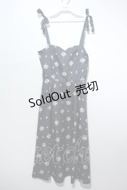 画像1: axes femme / ブーケワンピース  黒 S-24-05-10-061-AX-BL-AS-ZI