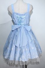 画像2: BABY,THE STARS SHINE BRIGHT /  くみゃちゃんのLove Heart EmbroideryジャンパースカートI  サックスＸ白 S-24-05-13-079-BA-OP-UT-ZS (2)
