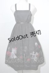 Moi-meme-Moitie / アルケミープリントハイウエストジャンパースカート  ボルドー S-24-05-14-038-MO-OP-UT-ZS