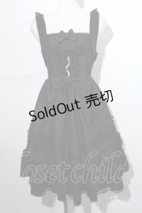 Angelic Pretty / ふわふわフリルジャンパースカート  黒 S-24-05-23-079-AP-OP-AS-ZS