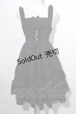 画像1: Angelic Pretty / ふわふわフリルジャンパースカート  黒 S-24-05-23-079-AP-OP-AS-ZS