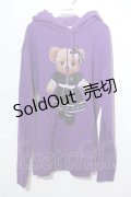 Amilige / Maid Bearプルオーバーパーカー  紫 S-24-05-27-062-PU-TO-AS-ZT261