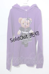 Amilige / Maid Bearプルオーバーパーカー  紫 S-24-05-27-062-PU-TO-AS-ZT261
