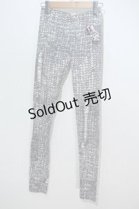 HYSTERIC GLAMOUR / ネットプリントレギンス  オフＸ黒 S-24-05-29-059-PU-PA-AS-ZT407