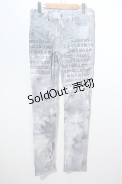 画像1: GOTHPUNKその他 /  デニムパンツ  グレーx白 S-24-05-29-073-GO-PA-AS-ZS