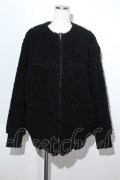 FETISH CS XXX（HYSTERIC GLAMOUR） /ACK CATSボアブルゾン  黒 S-24-05-29-043-PU-CO-AS-C033