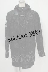 h.ANARCHY / 総柄コート  黒 S-24-06-09-081-HN-TO-AS-ZT-C031