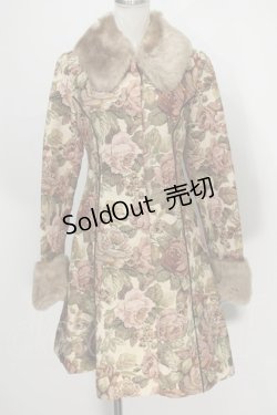 画像1: Victorian maiden / COAT ファー付ゴブランコート  ベージュ S-24-06-09-082-CL-CO-AS-ZS