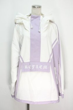 画像1: REFLEM / BIGアーチ切替ハイネックジャージパーカー  白ｘラベンダー S-24-06-09-028-PU-TO-AS-ZT382
