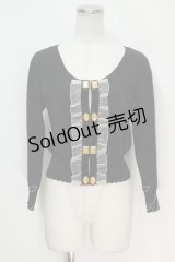 Emily Temple cute / TOPビジューカーディガン  黒 S-24-06-11-026-ET-TO-UT-ZT142
