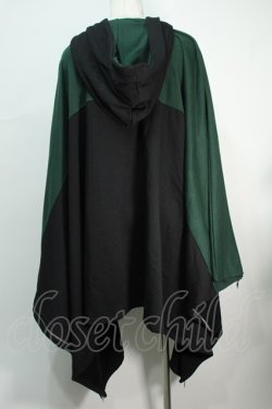画像2: IRO+IRO / 着物パーカー  黒ｘグリーン S-24-06-21-091-LO-TO-AS-ZI