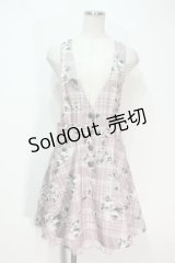 axes femme POETIQUE /  薔薇チェックジャンドレ  ピンク S-24-06-22-057-AX-OP-AS-ZI