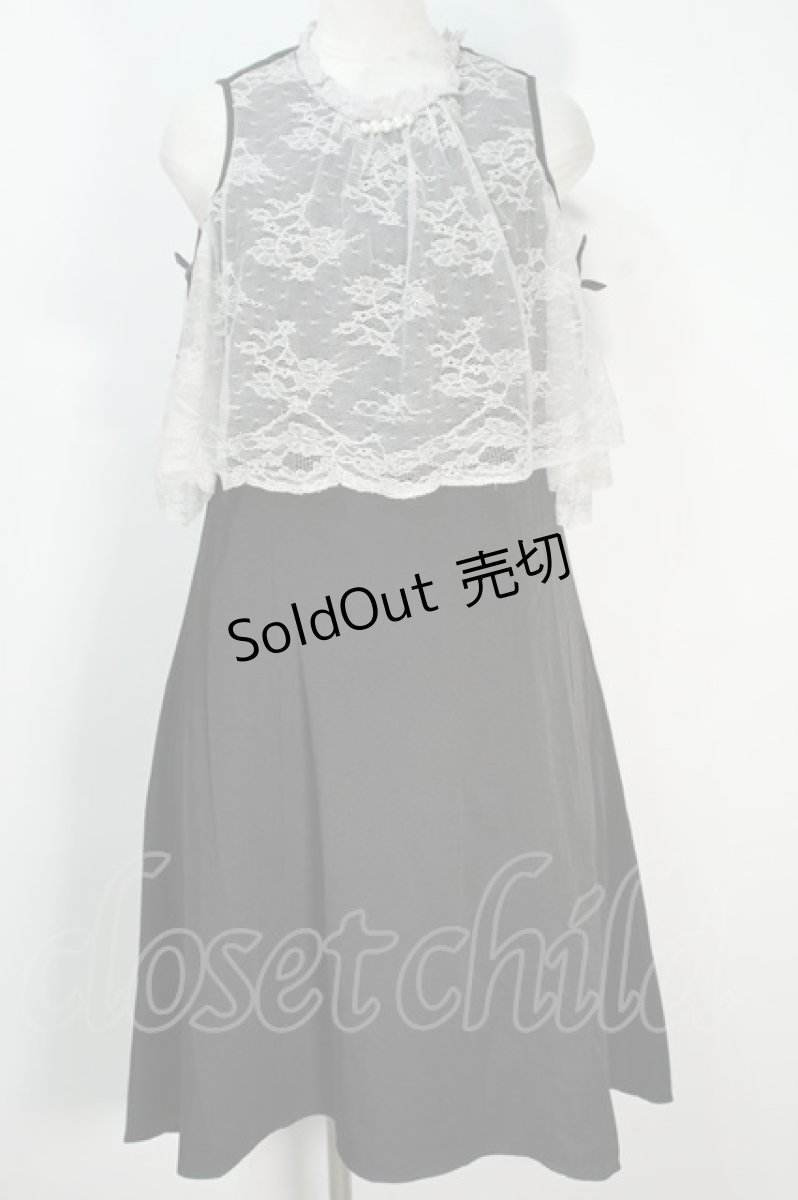 画像1: axes femme POETIQUE /パールレースワンピース M  黒 S-24-07-03-082-AX-OP-AS-ZH (1)